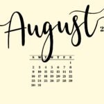 August 2026 Desktop Background Wallpaper Yellow SaturdayGift