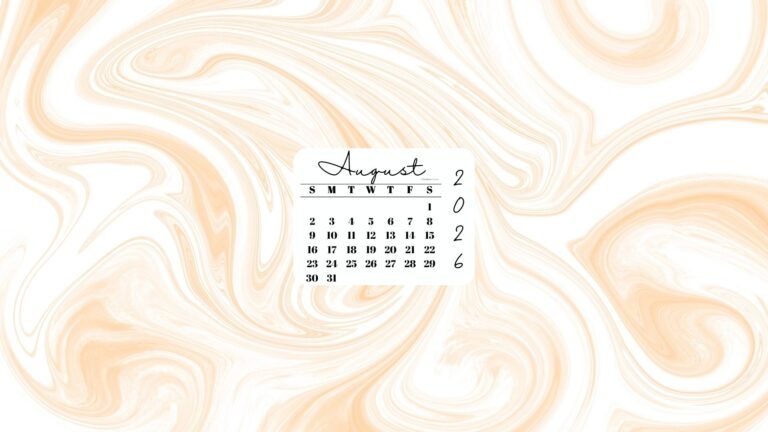 Best Artistic August 2026 Desktop Calendar Backgrounds