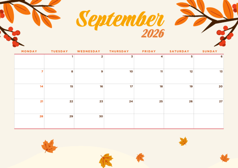 How To Customize A September 2026 Calendar Online