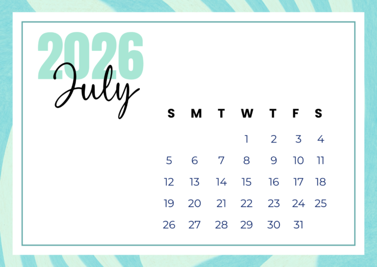 How To Create A Custom July 2026 Calendar Online