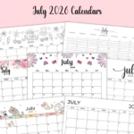 Free Printable 2026 July Calendar
