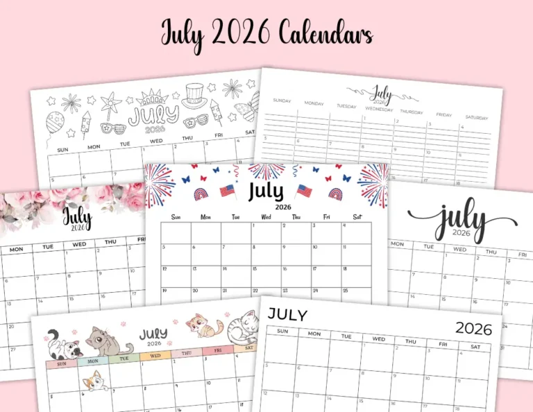 How To Fill Out A July 2026 Calendar Pdf Digitally