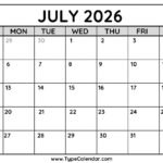 July 2026 Calendar 8