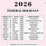List of Federal Holidays 2026 in the US pink SaturdayGift 791x1024 1