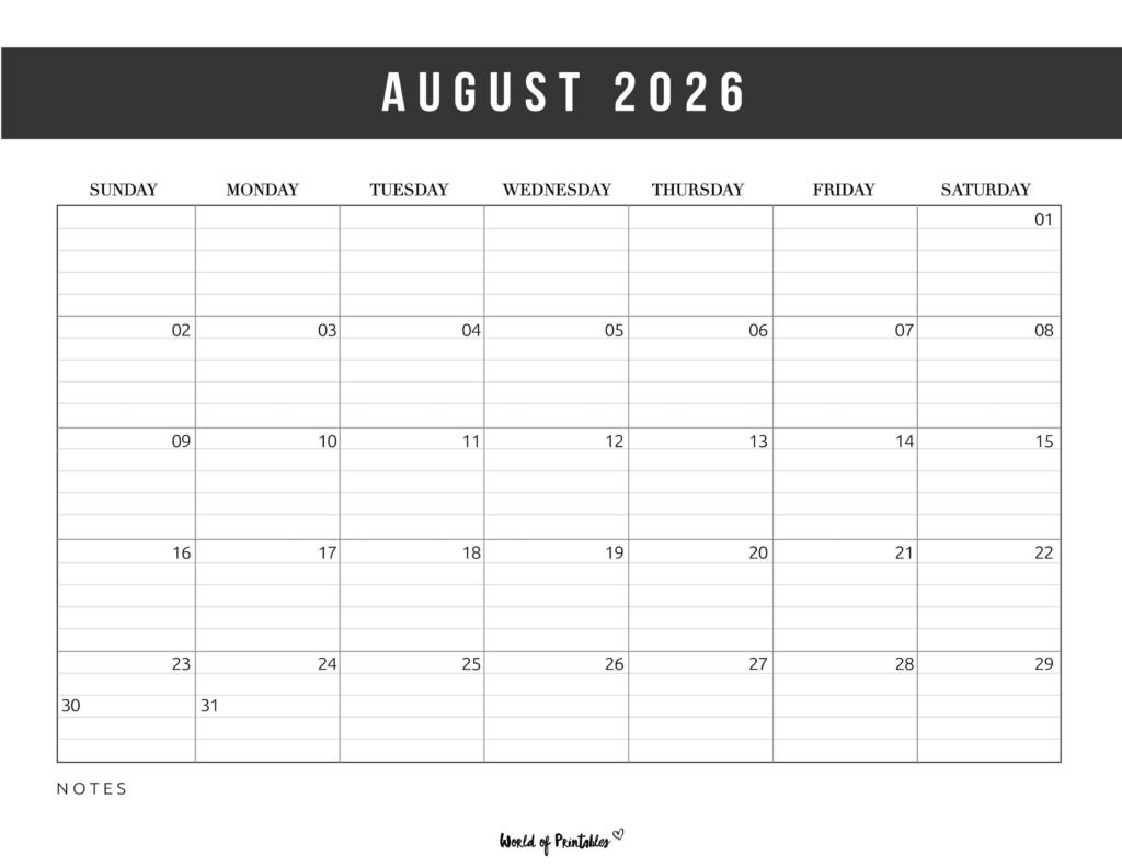 Printable August 2026 Calendar Design 372 1024x791 1