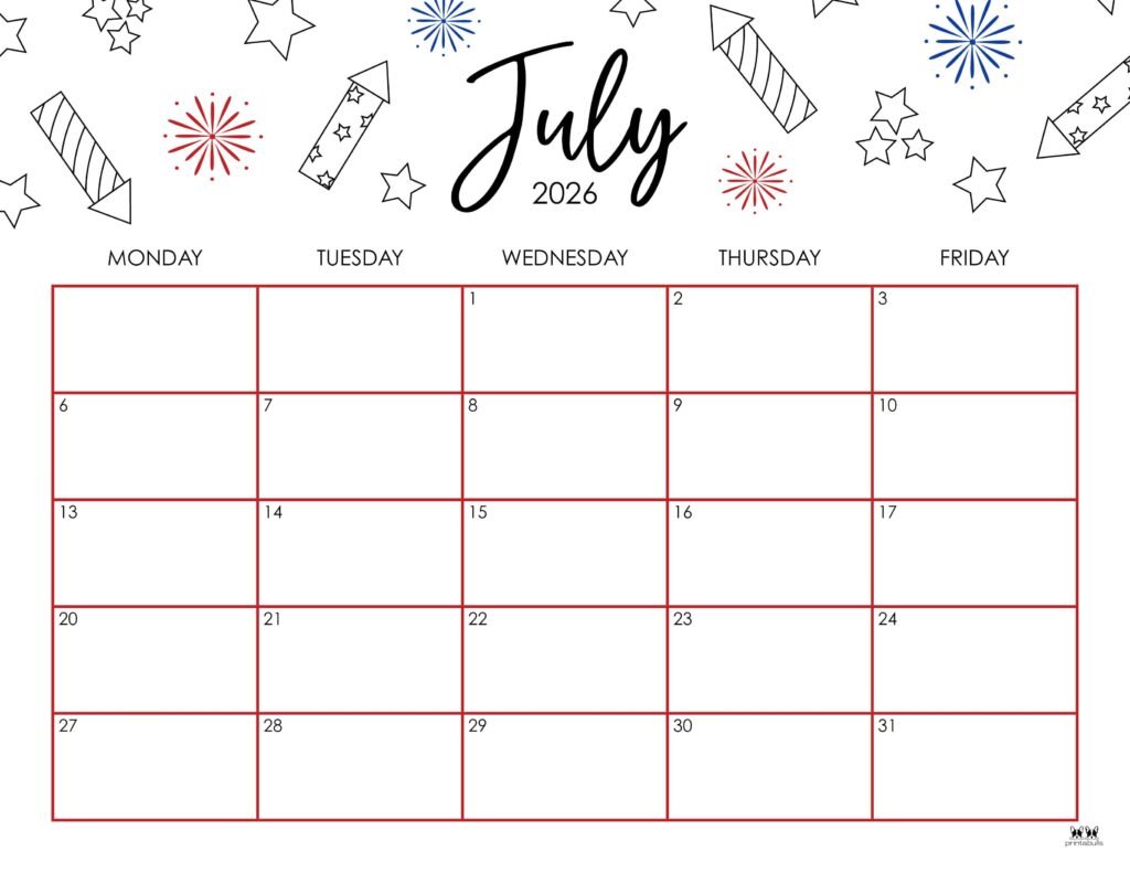 Printable July 2026 Calendar Style 111 1024x791 1