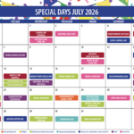 Special Days Calendar for Educators July 2026