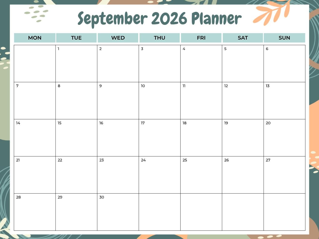 floral september 2026 monthly calendar planner template tn3t6ad1613fe0