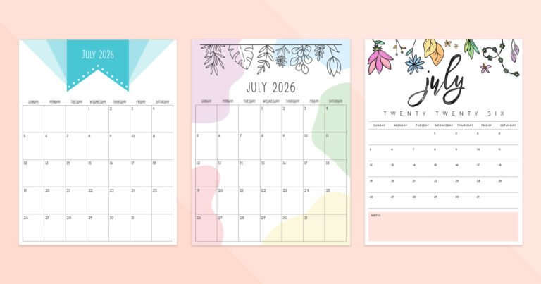 How To Set A July 2026 Desktop Calendar With Reminders