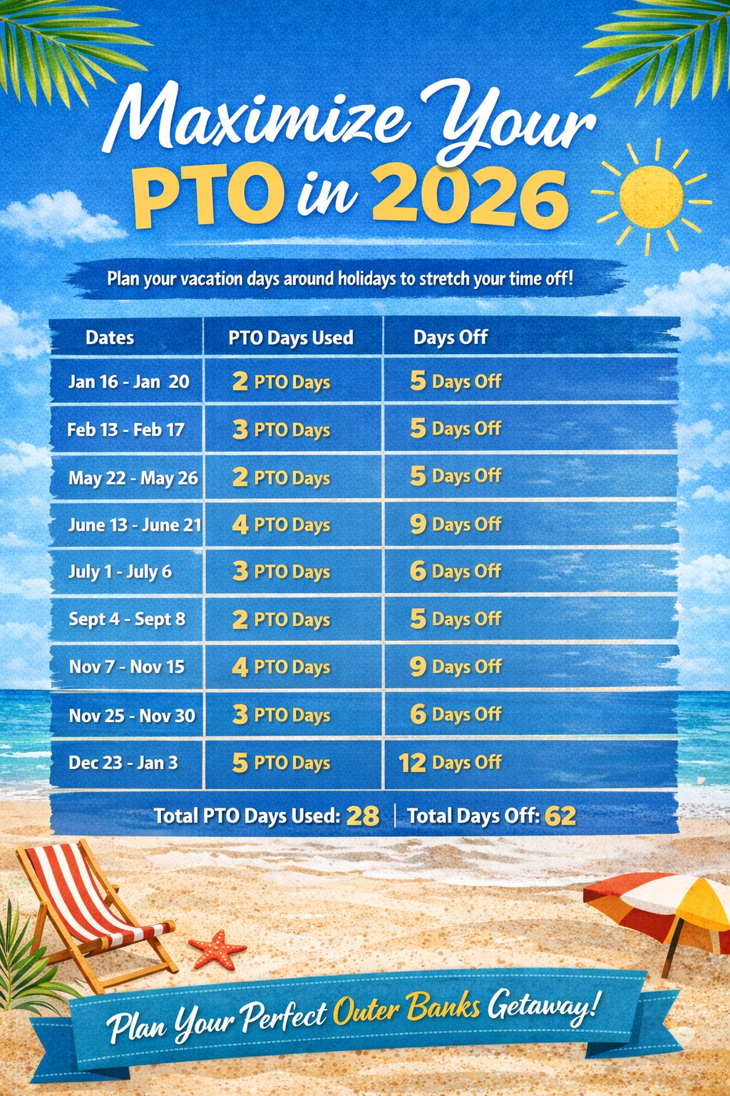 pto calendar