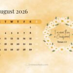Christian bible august 2026 calendar printable