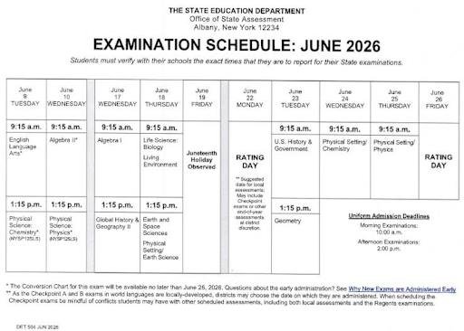 August 2026 Regents Schedule