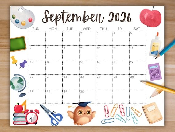 Editable September 2026 Calendar