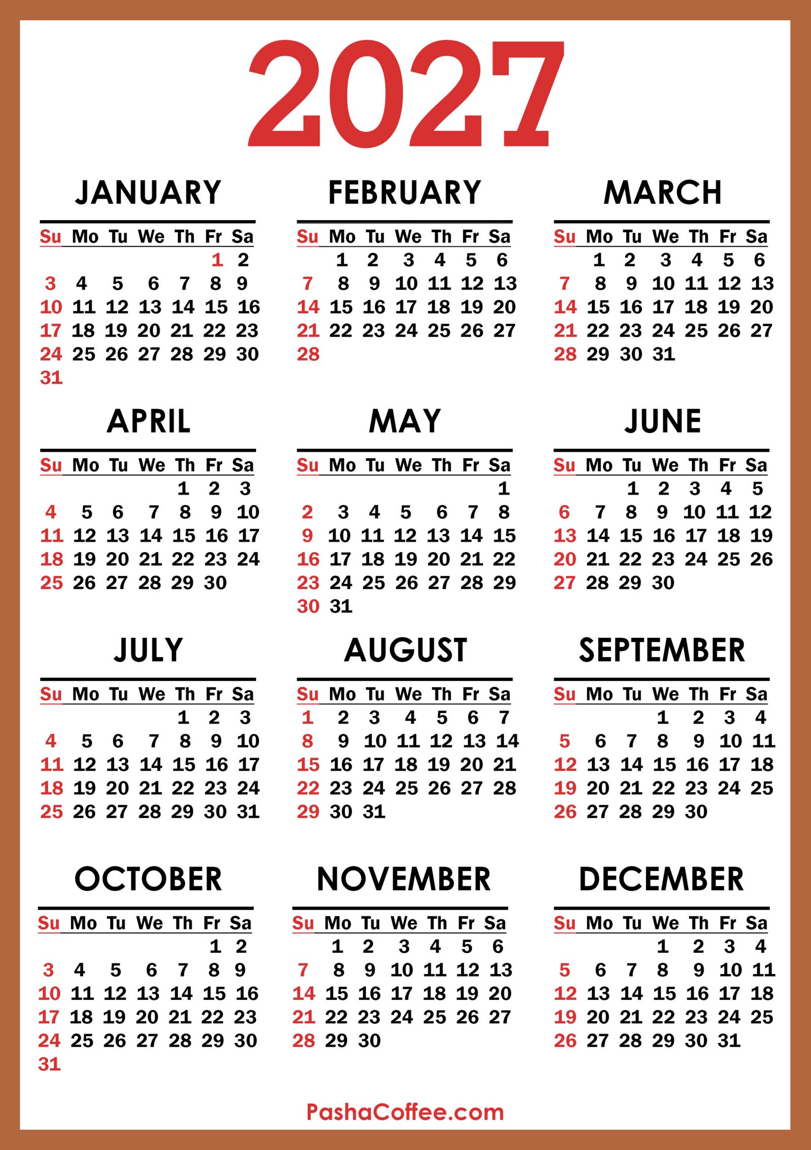 2027 Calendar Beige SS 001 scaled