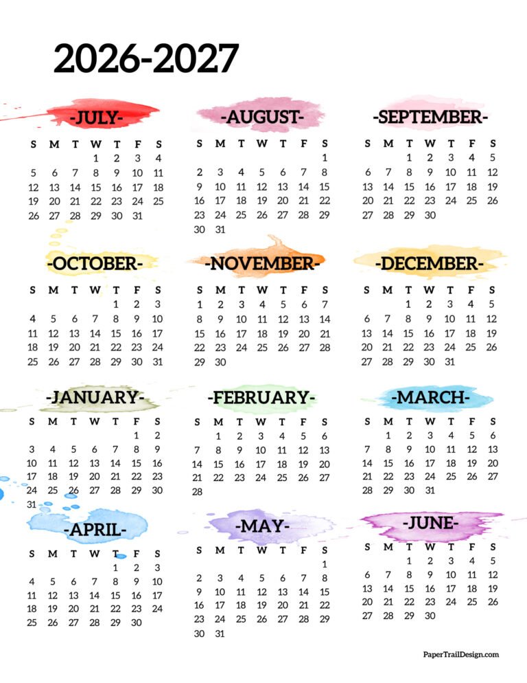 Doe Calendar 2027
