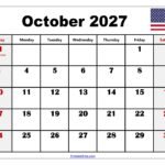 October 2027 Calendar with Holidays 3