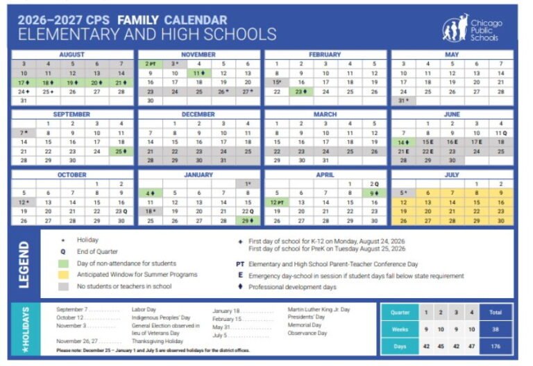 Cps Calendar 2027